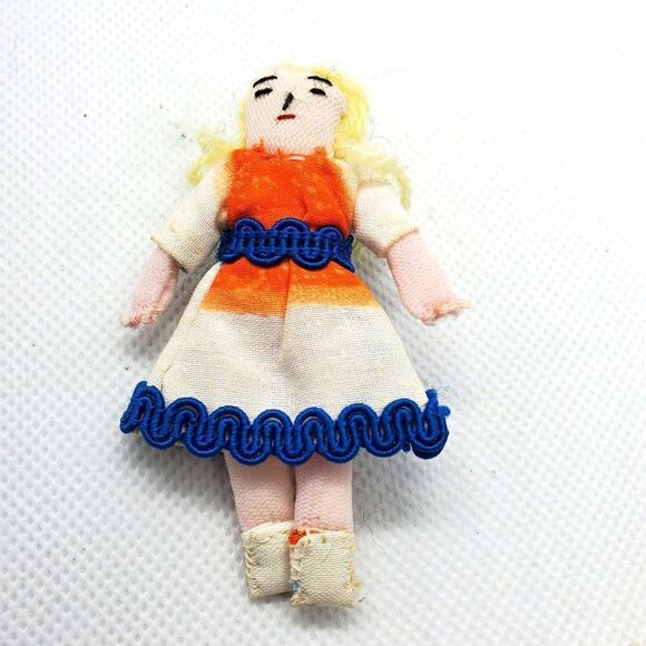 Female Cloth Doll Brooch - Picture 1 of 3